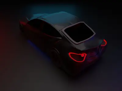 Cyber punk car 3D model