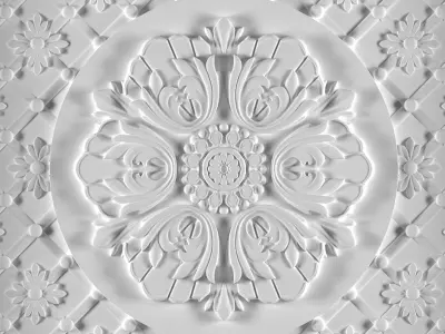 ornamental classic decoration 3d model frame vol 26 3D model