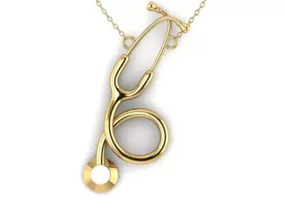 Doctor stethoscope pendant 3D print model