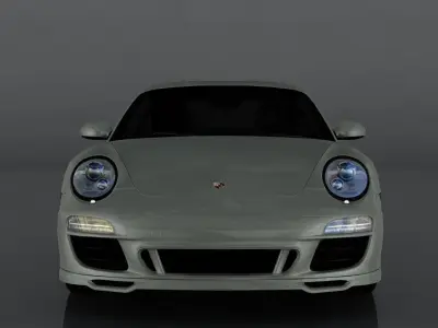Porsche 911 2009 Low-poly 3D model