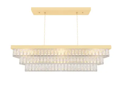 linear chandelier luxury classic 001 3D model