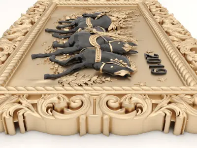 Panel 8 - New Year Santa Claus 3D model