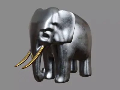 Elephant Decoration Figurine 3D model