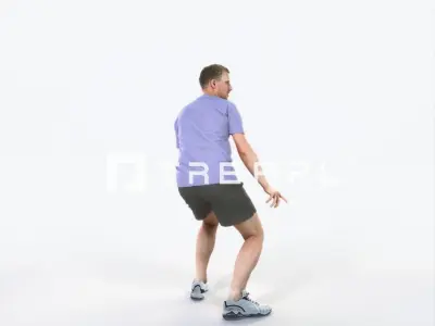 Mistery 08K Football Changing Direction Sports Man Low-poly 3D model