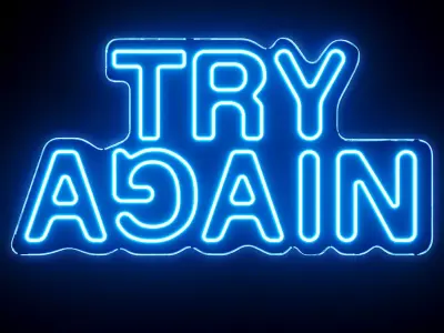 Train Again Neon Sign 3D model