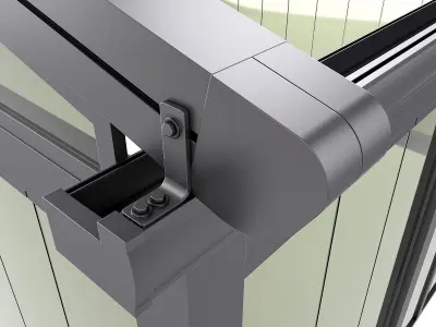 Motorized Pergola 5a folding glass 3D model