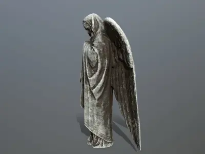 angel statue 1 Low-poly 3D model