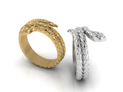 snake ring 3D print model