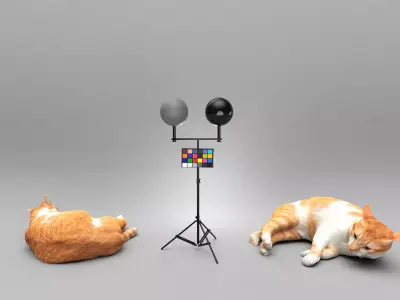 Lying cat 43 Low-poly 3D model