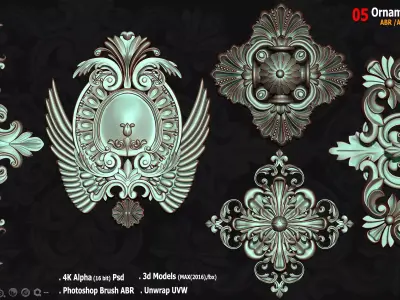 05 Ornament ABR-Alpha-3D Model  3D model