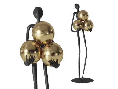Ball huggin figure ornament from BOMAROLAN 3D model