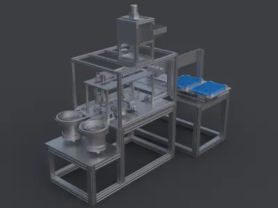 Seat belt car sensor automatic assembly equipment 3D model