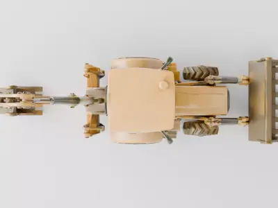 Backhoe Loader Construction Excavation Vehicle 3D model