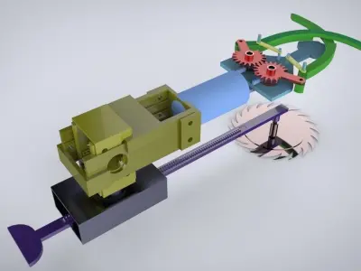 manipulator with gripper end effector and cutter Free 3D model