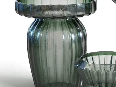 Glass vase 01  Scratched glass 3D model