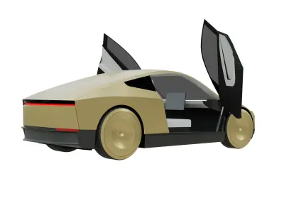 Tesla Cybercab Robotaxi Low-poly 3D model