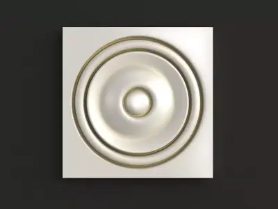Round carved rosette 3D model