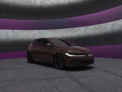 VW Polo 2022 3D model modified 3D model