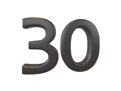 Date Number v2 Pack 01 Low-poly 3D model