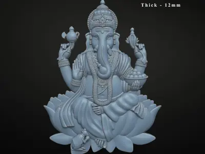 God Vinayagar - Lord Ganesha - Relief Model 3D print model
