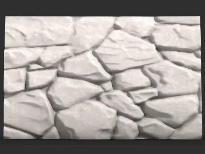Modular Rough Rock Wall Set 3D print model