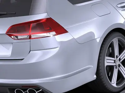 Volkswagen Golf VII R Variant 2015 VRAY  3D model