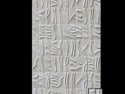 Tile line curve decor n1 3D model