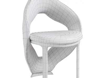 Botega Gold Armchair by Elve Luxury 3D model