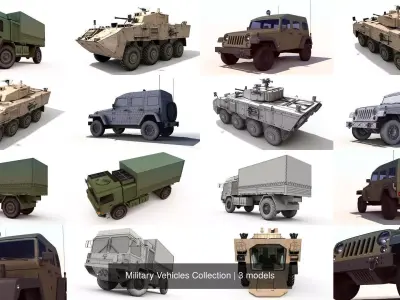 Military Vehicles Collection 3D Model Pack