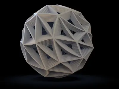 spheretrebone origami egg 3D print model
