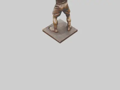 Boxer Knockout Punch statue model 3D model