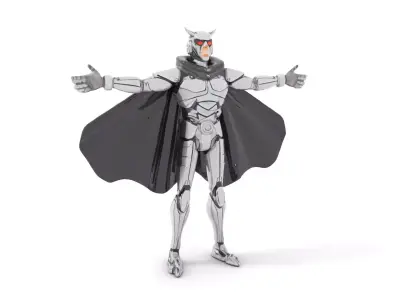 Futuristic Robot Cape model pack Low-poly 3D model