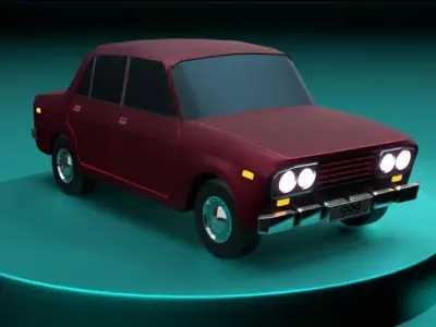 Original Car PBR low-poly game ready Low-poly 3D model Low-poly 3D model