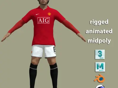 T-Pose Park Ji Sung Manchester United 2008 3D model