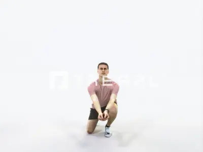 Romance 03I Volleyball Digging Sports Man Low-poly 3D model