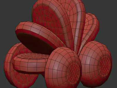 Wooden toy car 3D model 2