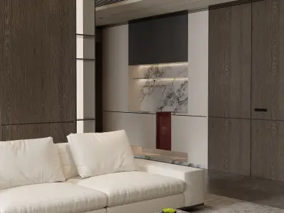 Modern livingroom 3D model purchase