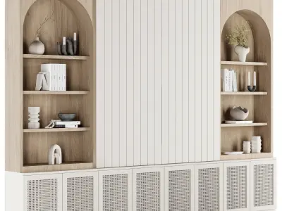 Arch Tv Wall Composition  3D model