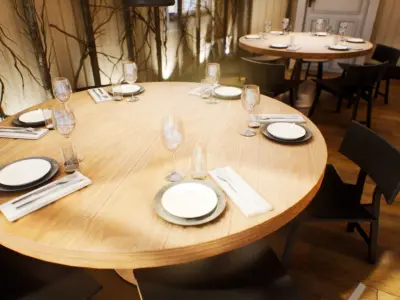 Nordic Restaurant Low-poly 3D model