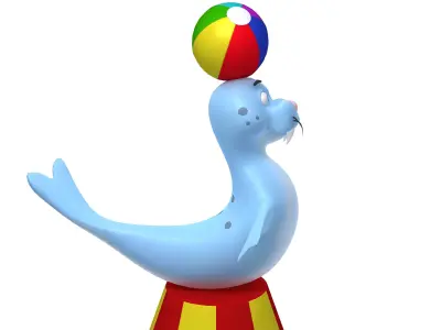 Seal cartoon 3D model