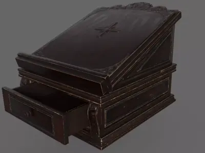 Victorian Book Stand Low-poly 3D model