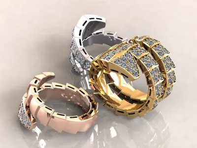 Snake Viper Ring  3D print model