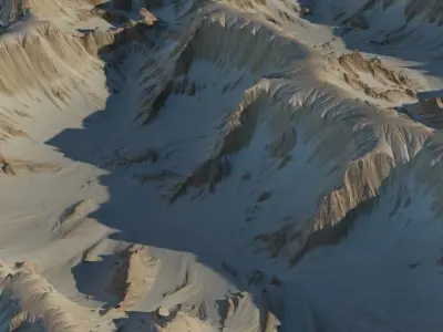 Desert terrain - 16k Free 3D model