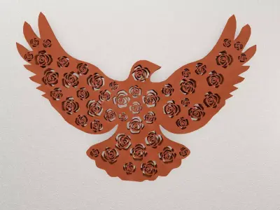 Bird Wall Decoration WARAJ54 3D print model