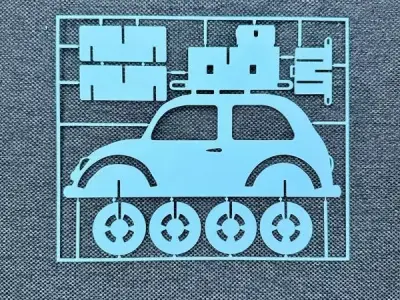 Car PUZZLE assembly mini kit 3D print model