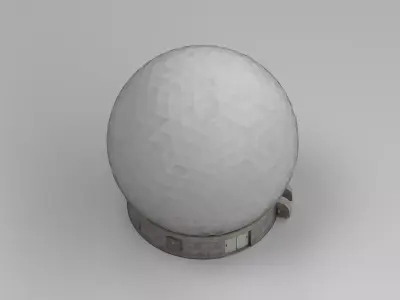 Geodesic Radar Dome Low-poly 3D model