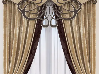Set 33 Curtains 3D model