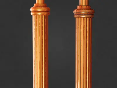 Victorian Standard Lamp  Floor Lamp Low-poly 3D model