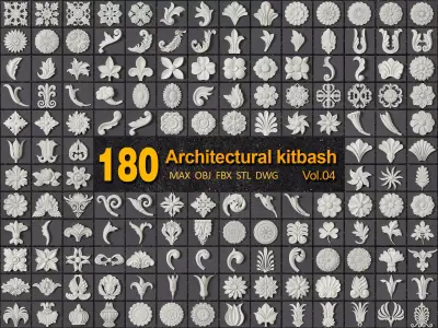 180 ARCHITECTURAL KITBASH - VOL 04 3D model