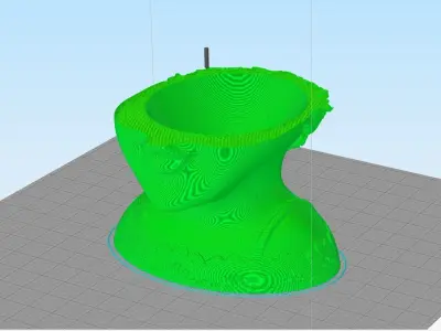 Cute Girl Head Vase 3D print model